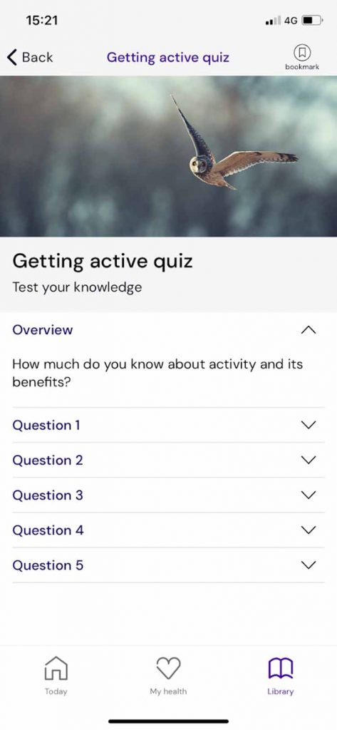 Getting active quiz