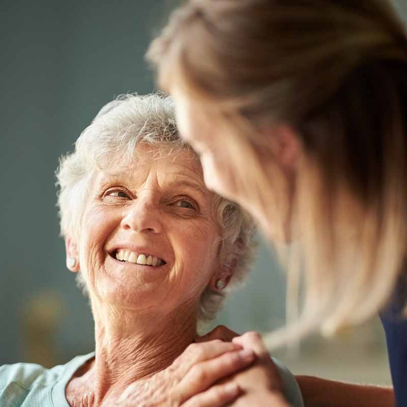 Comforting a patient