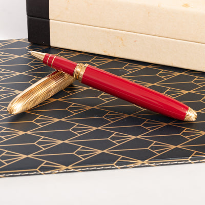 Louis Vuitton Doc Red Lacquer & Gold Rollerball Pen luxury