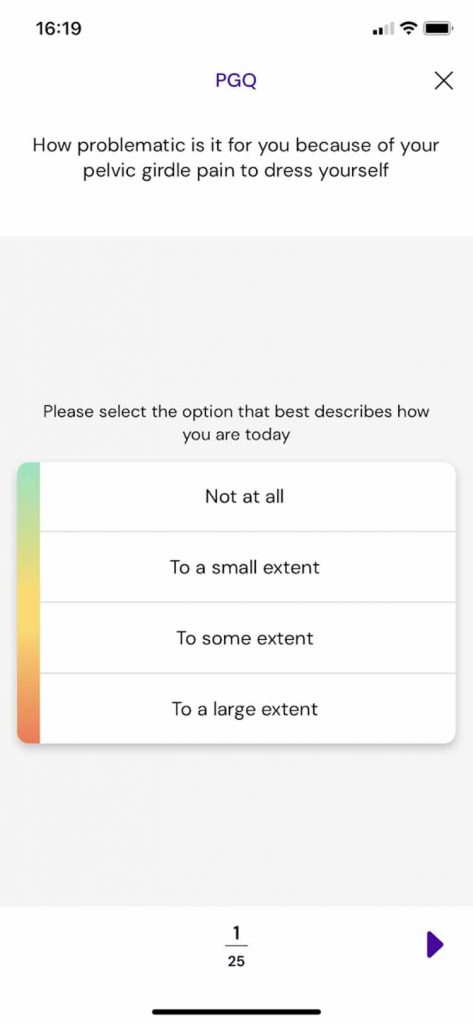 Pelvic girdle pain screenshot