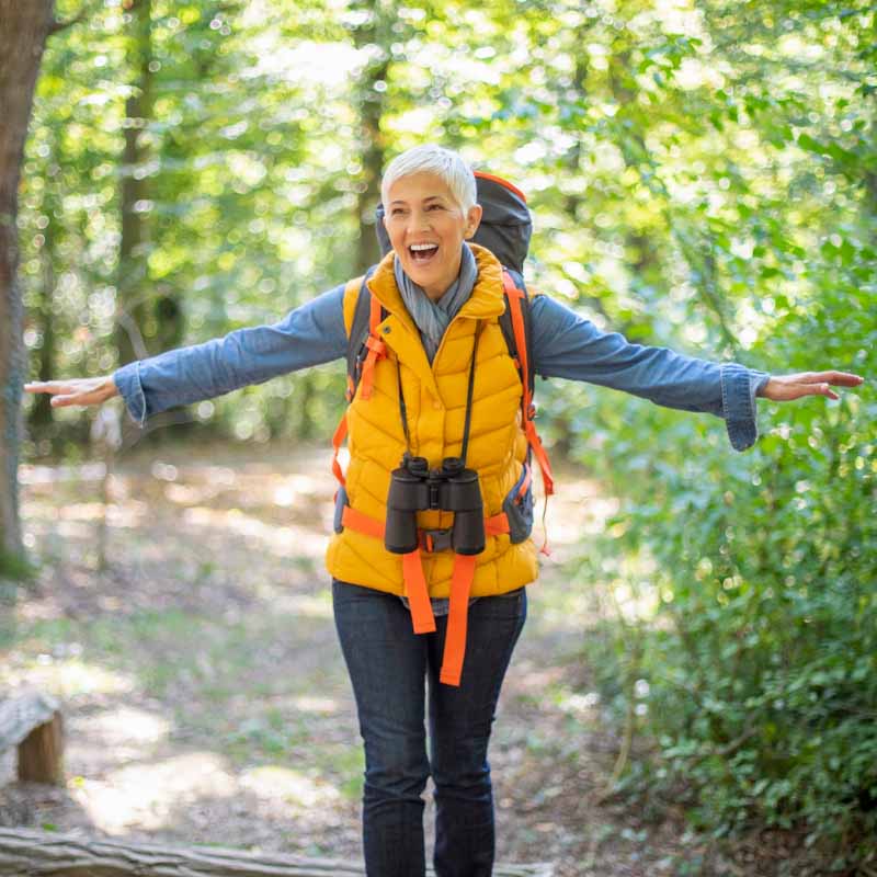 Woman out in the countryside